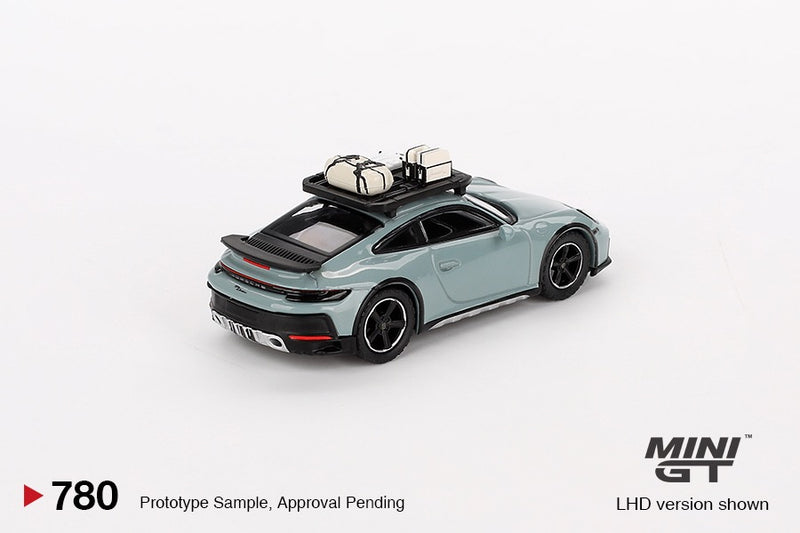 Load image into Gallery viewer, Porsche 911 (992) DAKAR SHADE GREEN METALLIC 2024 (LHD) MINI GT 1:64
