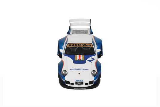 Porsche RWB X LIBERTY WALK BLANC/BLEU 2023 GT SPIRIT 1:18