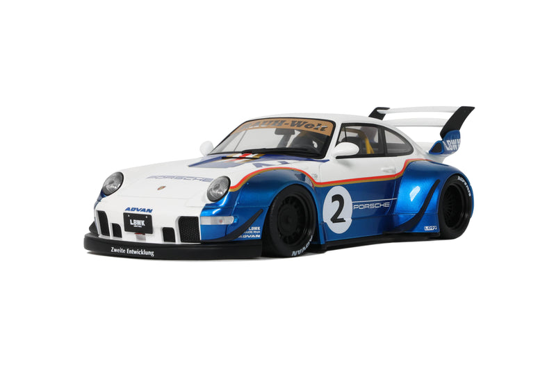 Chargez l&#39;image dans la visionneuse de la galerie, Porsche RWB X LIBERTY WALK BLANC/BLEU 2023 GT SPIRIT 1:18
