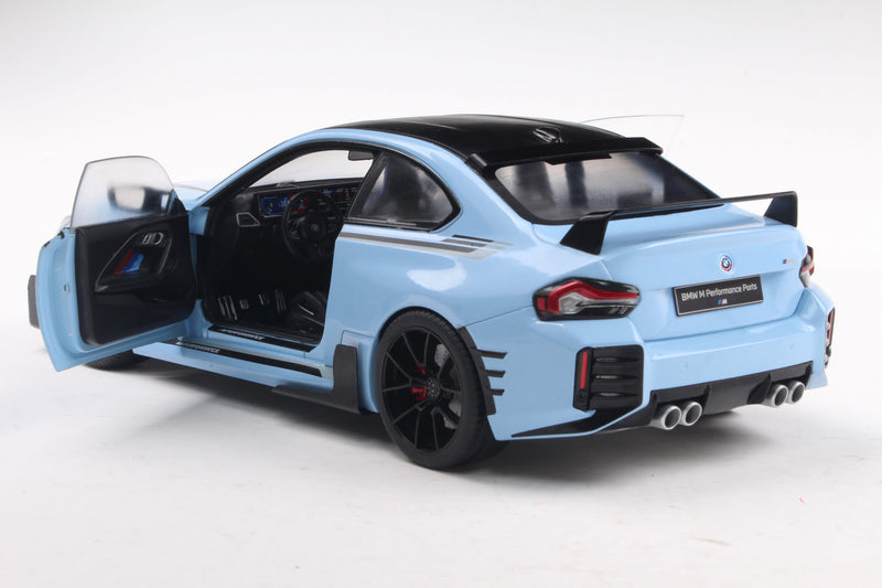 Laad de afbeelding in de Gallery-viewer, Bmw M2 (G87) PERFORMANCE PARTS ZANDVOORT BLAUW 2024 SOLIDO 1:18
